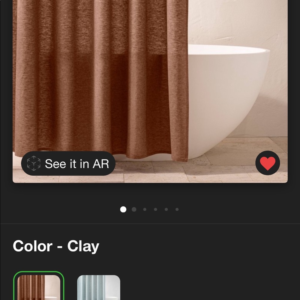 Target shower curtain. Clay colored.